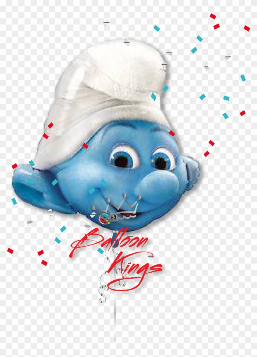 Smurf Large Shape - Basketball Balloons Png Clipart