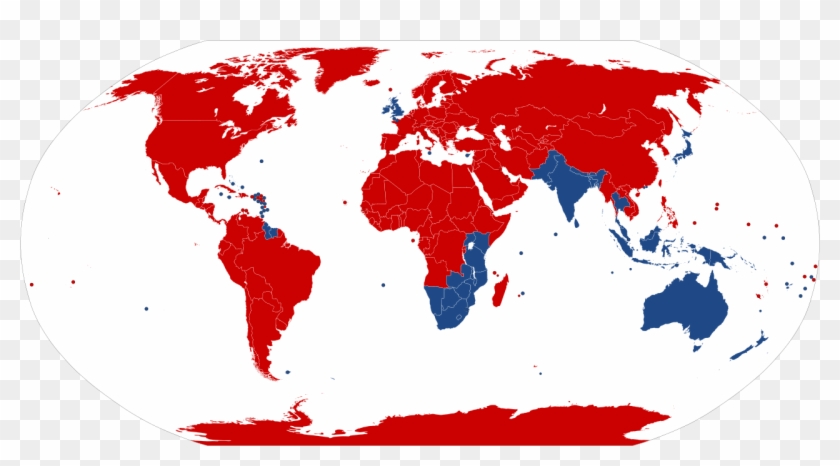 Countries Driving On The Left Or Right - Countries In The World That Drive Clipart