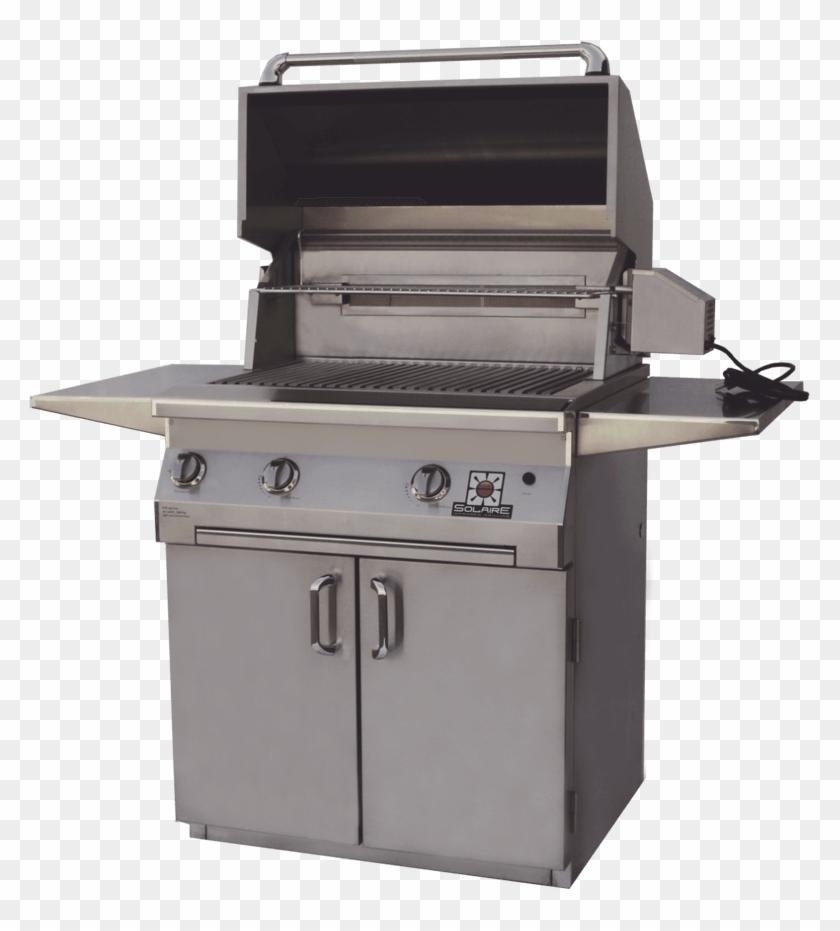 Solaire 30 Inch Grill, Premium Cart, Front View, Hood - Barbecue Grill Clipart #2476434