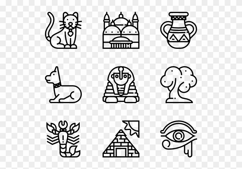 Png Library Download Egypt Icon Packs Svg Psd Png - Cute Png Black And White Clipart #2476638
