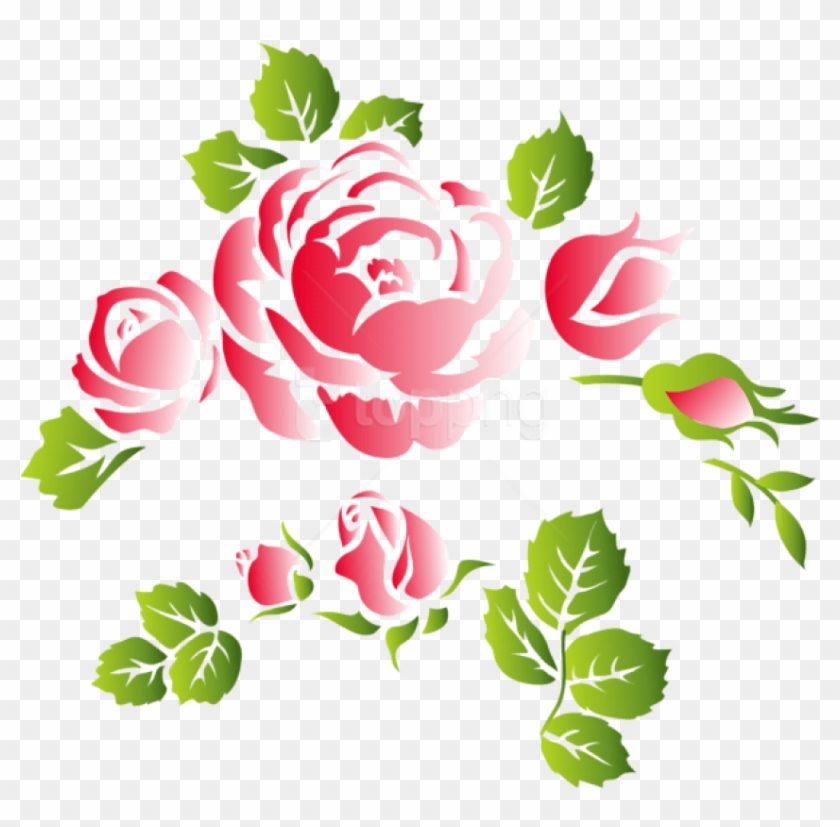 Free Png Download Roses Floral Ornament Png Clipart - Ornament Flower Png Transparent Png #2476640