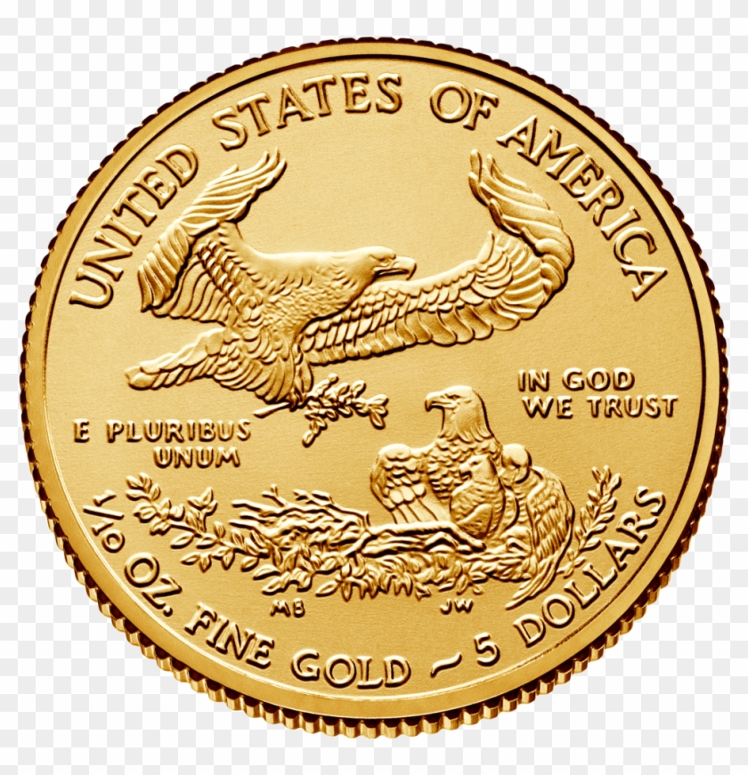 2018 $5 American Eagle Gold, Bu Mint Condition , Png - American Gold Eagle 1 2 Oz Clipart #2477292