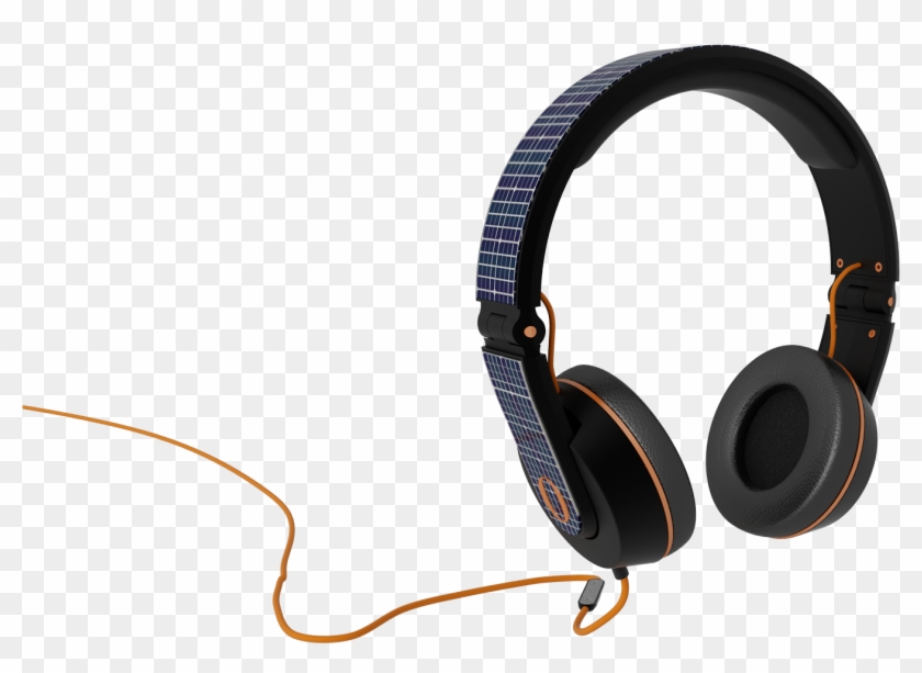 Solar Panels On The Headphone Band - Battery Charger Headphone Png Clipart