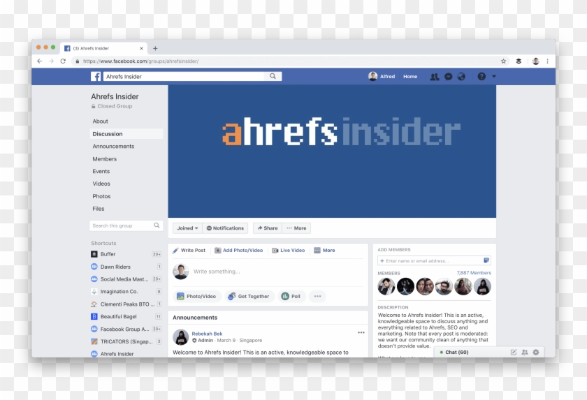 Ahref's Facebook Group - Ahrefs Clipart