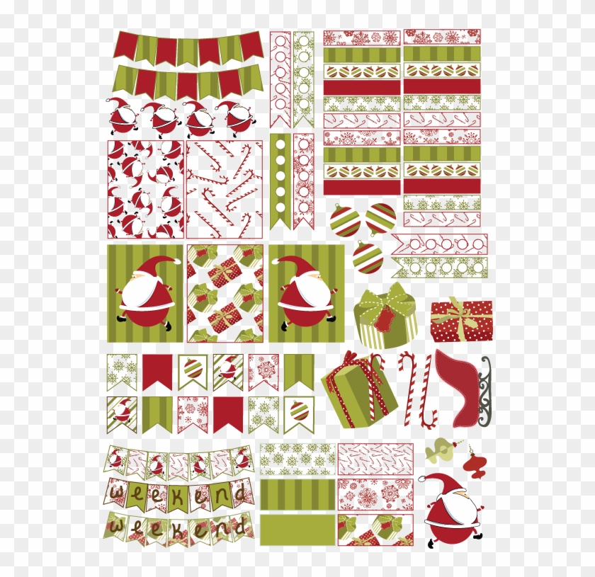 Planner & Journaling Printables ❤ Free Christmas Planner - Christmas Happy Planner Printables Clipart