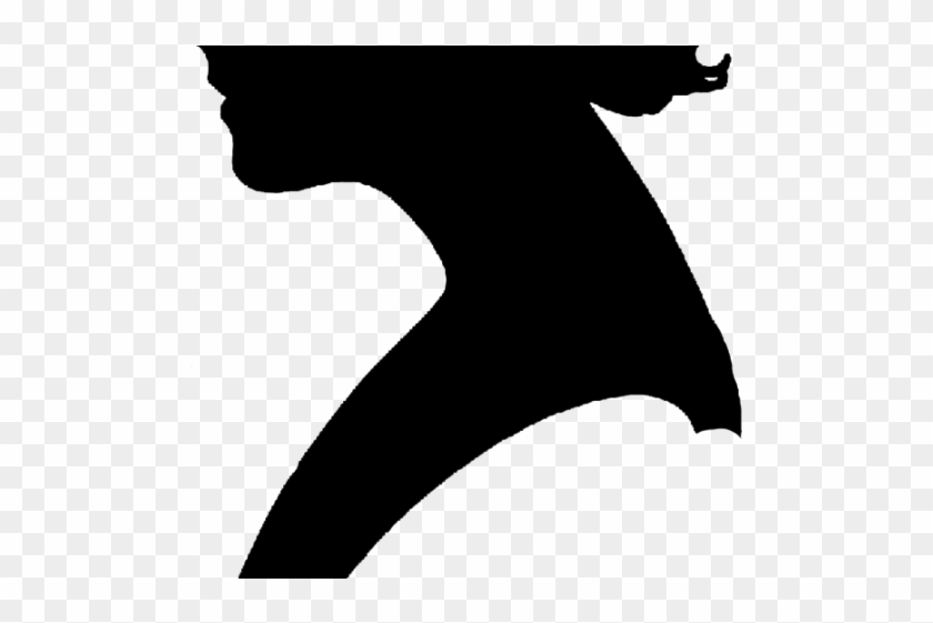 Ponytail Clipart Female Silhouette - Clip Art - Png Download #2478946