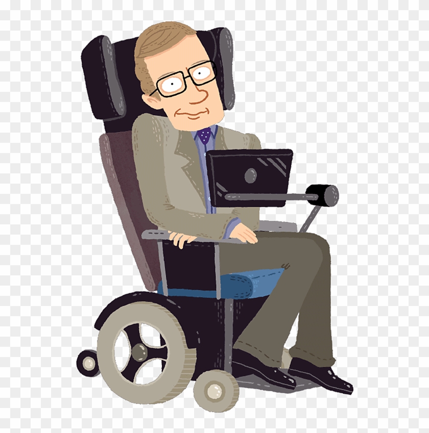 Professor Stephen Hawking Smiling - Sitting Clipart #2479092