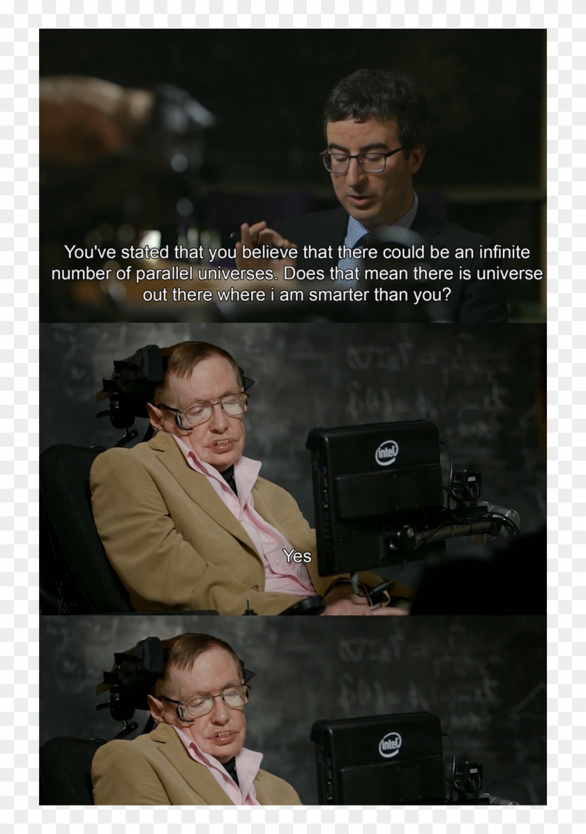 Stephen Hawking And John Oliver - Stephen Hawking Quotes Clipart #2479193