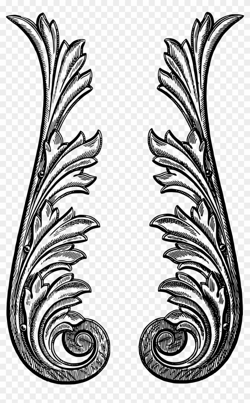 Flourishes Svg Free Retro Vector - Vector Vintage Flourish Png Clipart