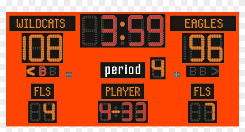 2780 Scoreboard - Marcador Basketball Clipart #2479779