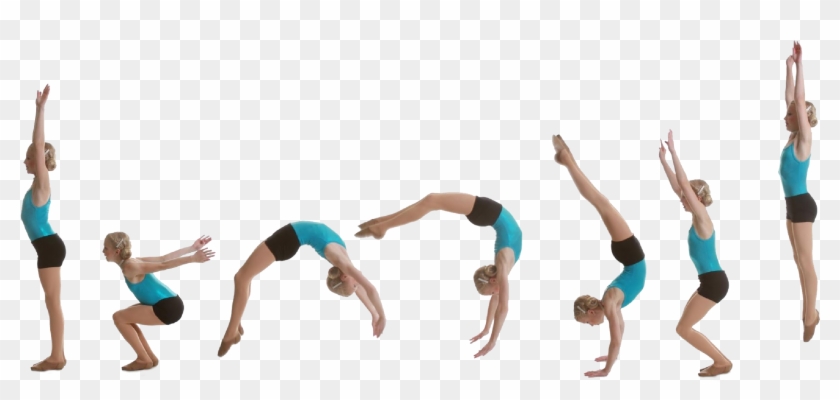 Clip Library Stock Collection Of Gymnastics Clip Art - Back Handspring - Png Download