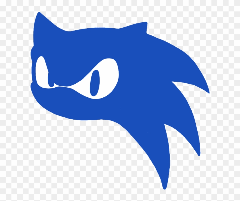 Vector Sonic Head - Sonic Head Silhouette Clipart