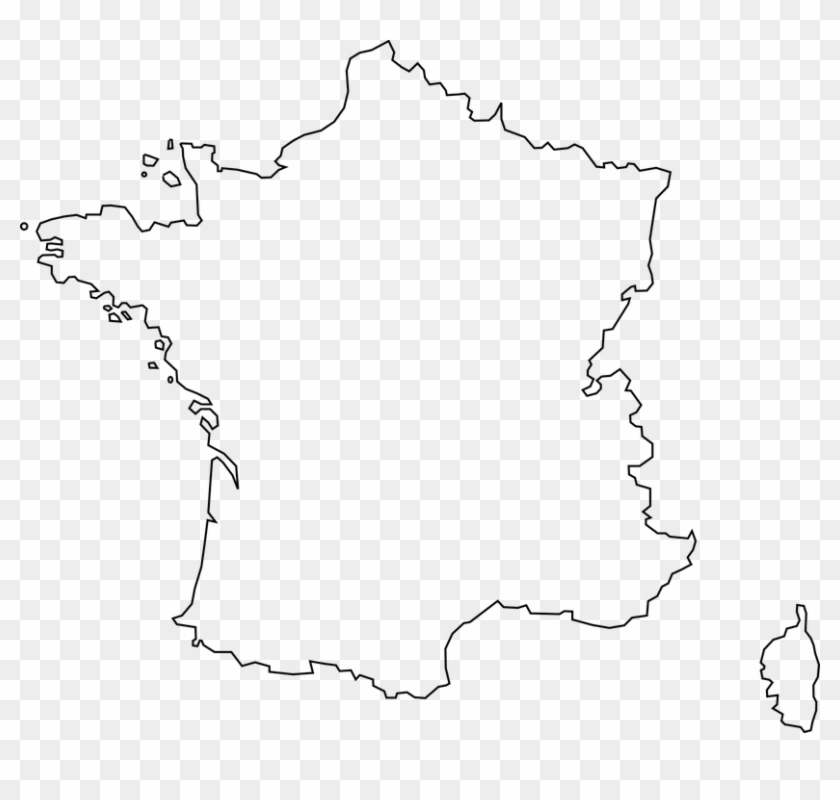 France Vector Graphics - France Map Outline Png Clipart #2480722