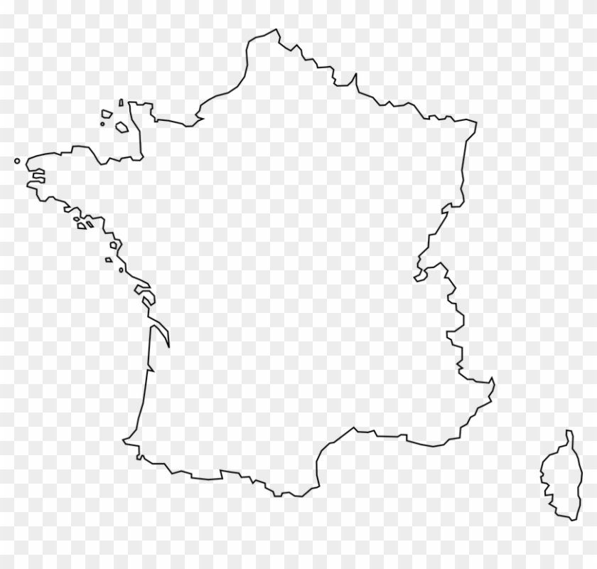 France Vector Graphics - France Map Outline Png Clipart