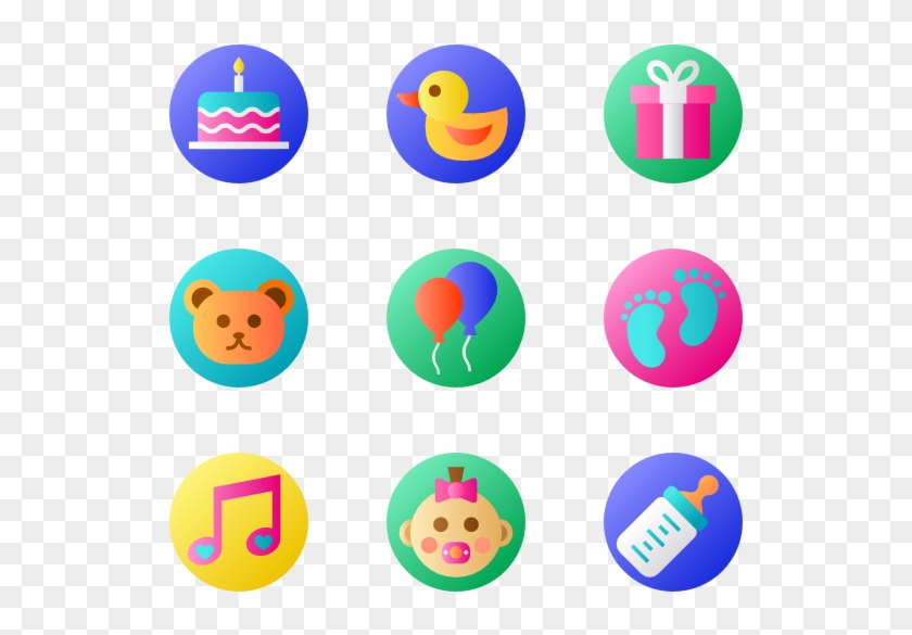 Baby Shower - Teamwork Icons Clipart