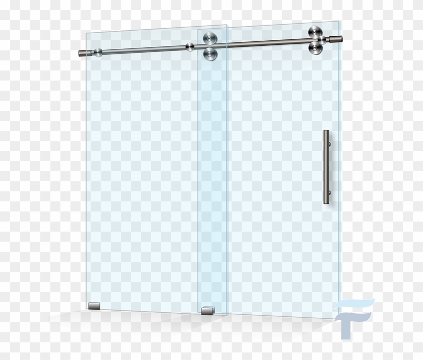 Barn Door Rolling Enclosure - Shower Door Png Clipart #2481356