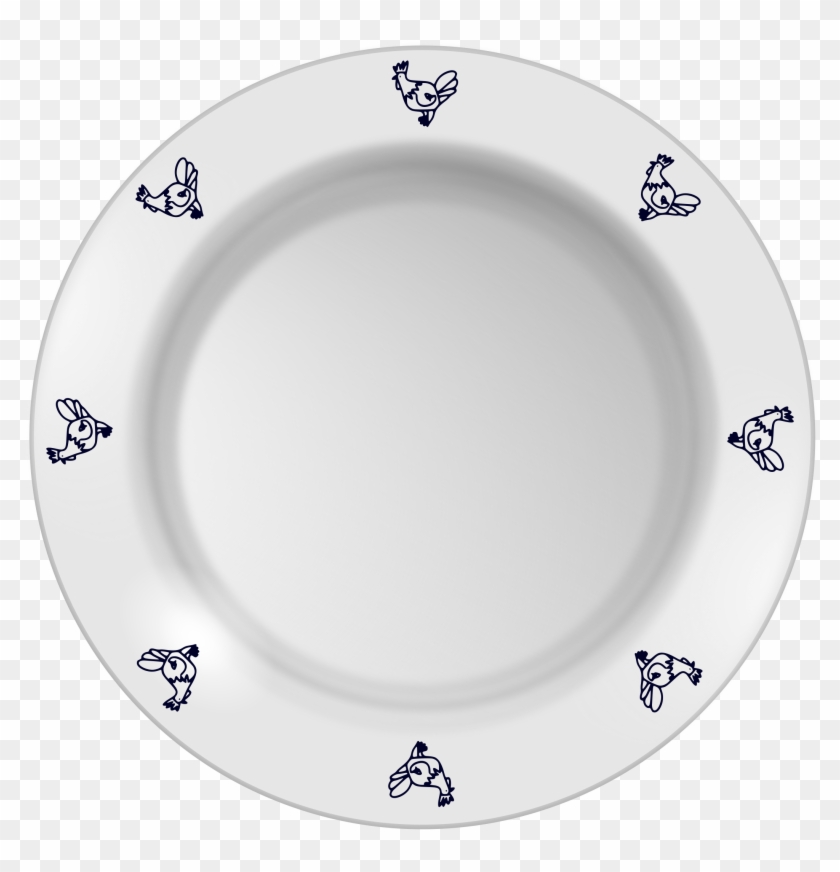 This Free Icons Png Design Of Plate With Chicken Pattern - Plate Png Hd Clipart