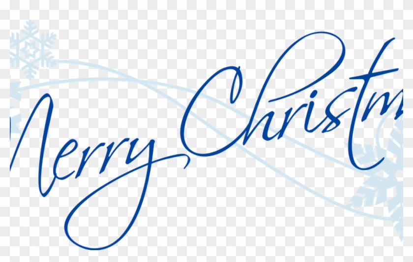 Merry Christmas And Happy New Year Signature With A - Merry Christmas Clipart