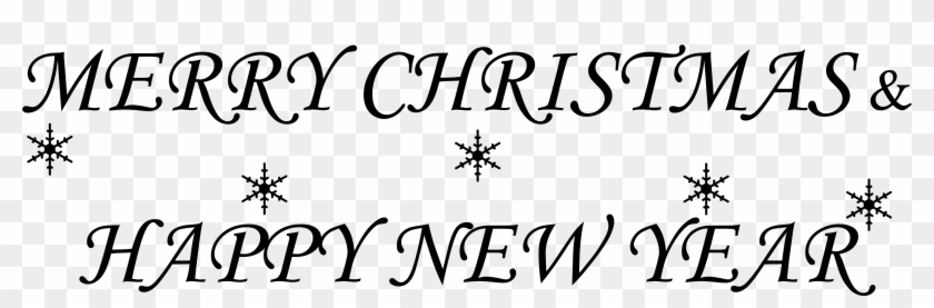 Merry Christmas And Happy New - Merry Christmas And Happy New Year Signature Clipart