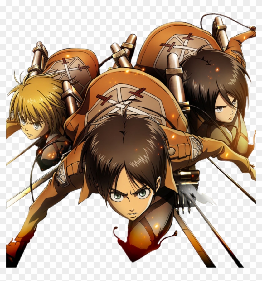#shingekinokyojin #eren #mikasa #armin - Attack On Titan Transparent Clipart #2482317