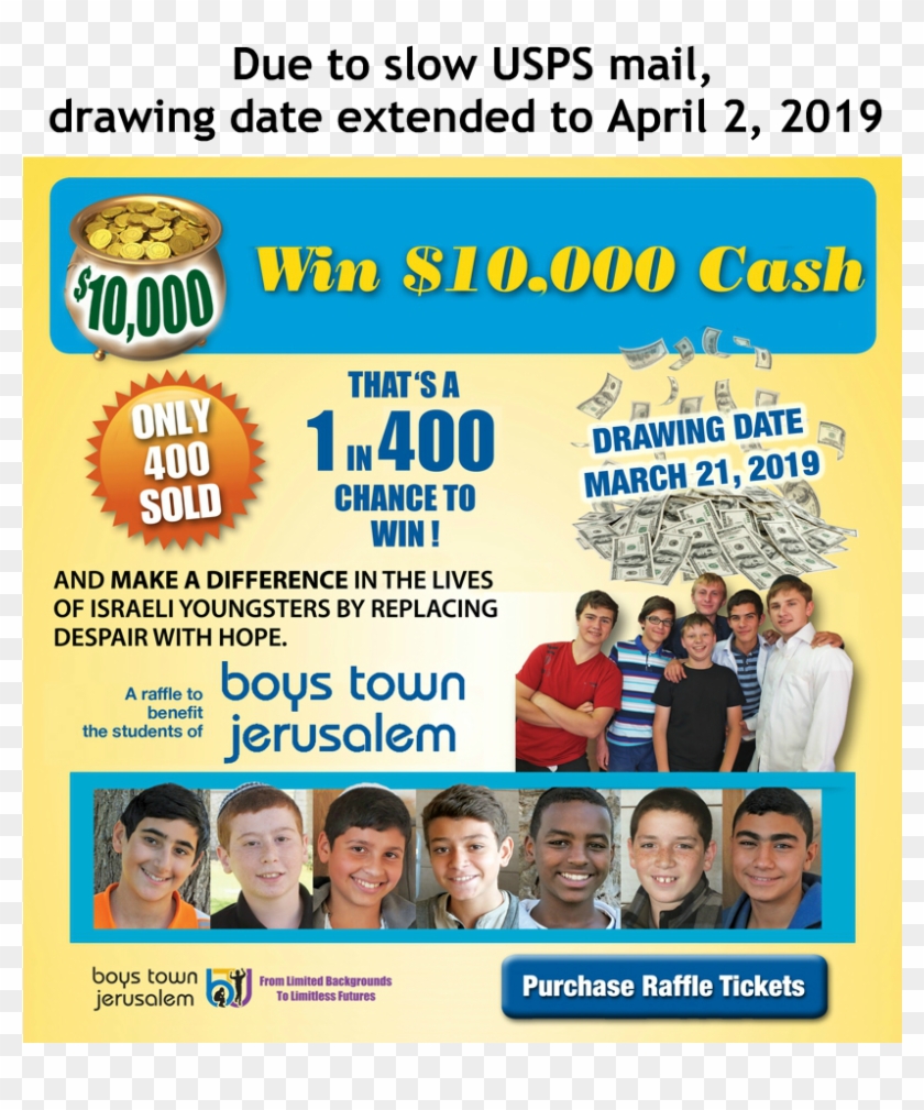 Boys Town Jerusalem Raffle - Flyer Clipart