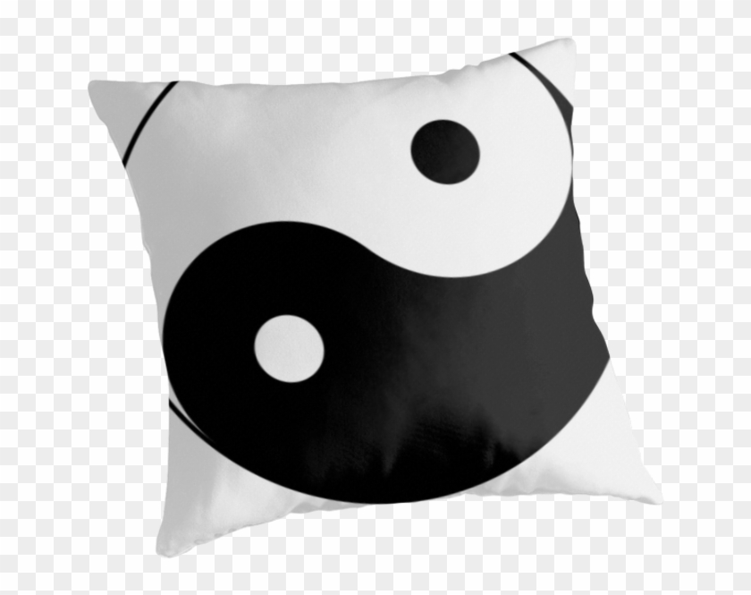 Ying Yang Symbol Throw Pillows By Baconsexual - Throw Pillow Clipart #2482673