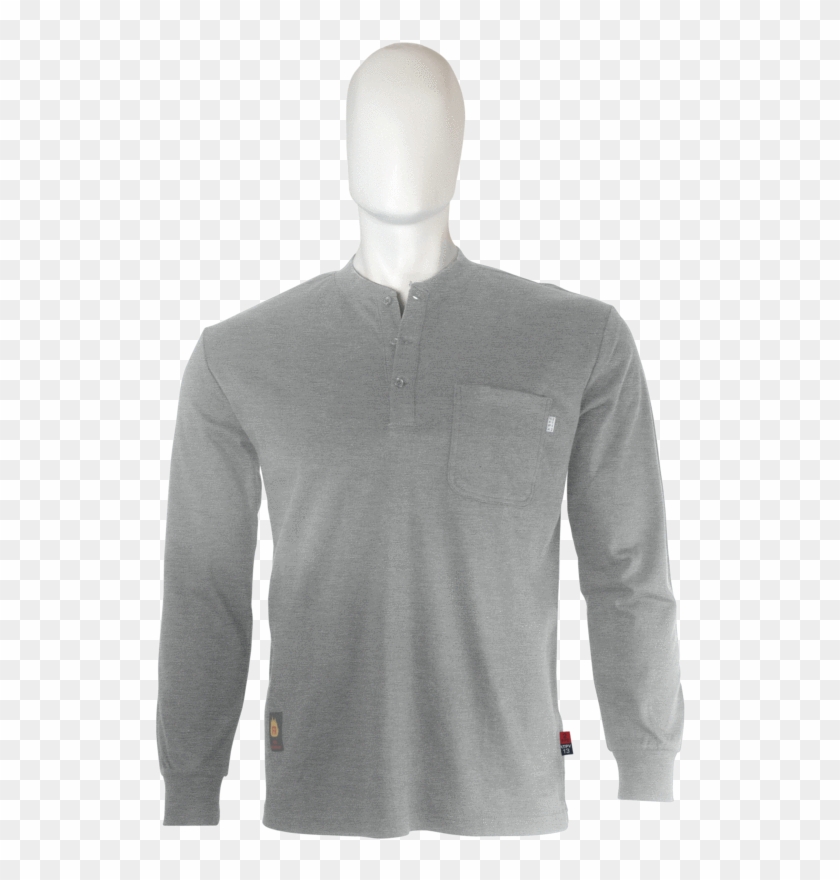 Tencate Grey Melange - Long-sleeved T-shirt Clipart