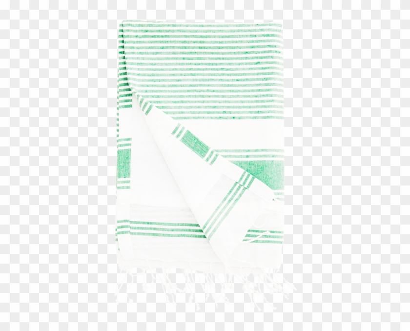 Green Towel With White Stripes - Brochure Clipart #2483643