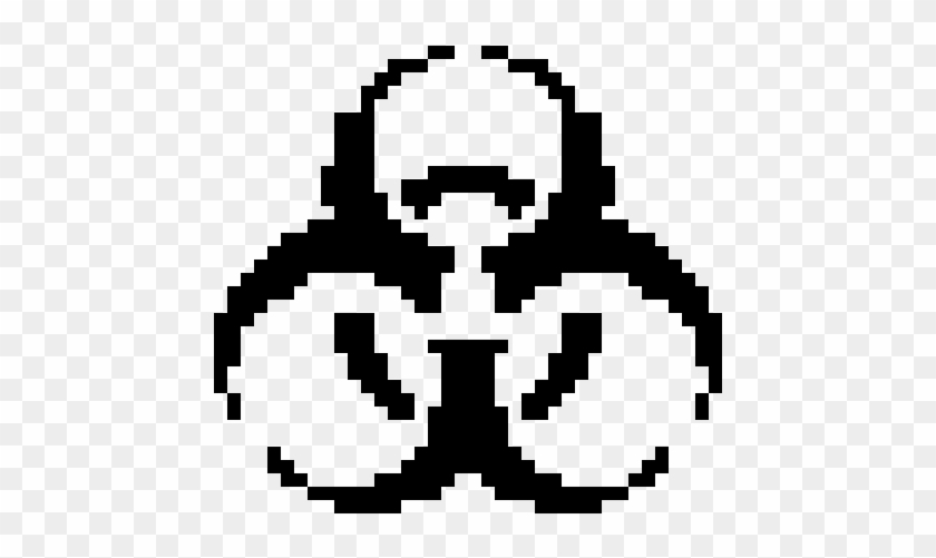 Radioactive Symbol - Biohazard Logo Pixel Art Clipart
