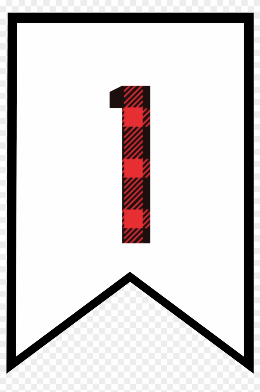 Buffalo Plaid Free Printable Banner Letters - Buffalo Plaid Letter B Clipart