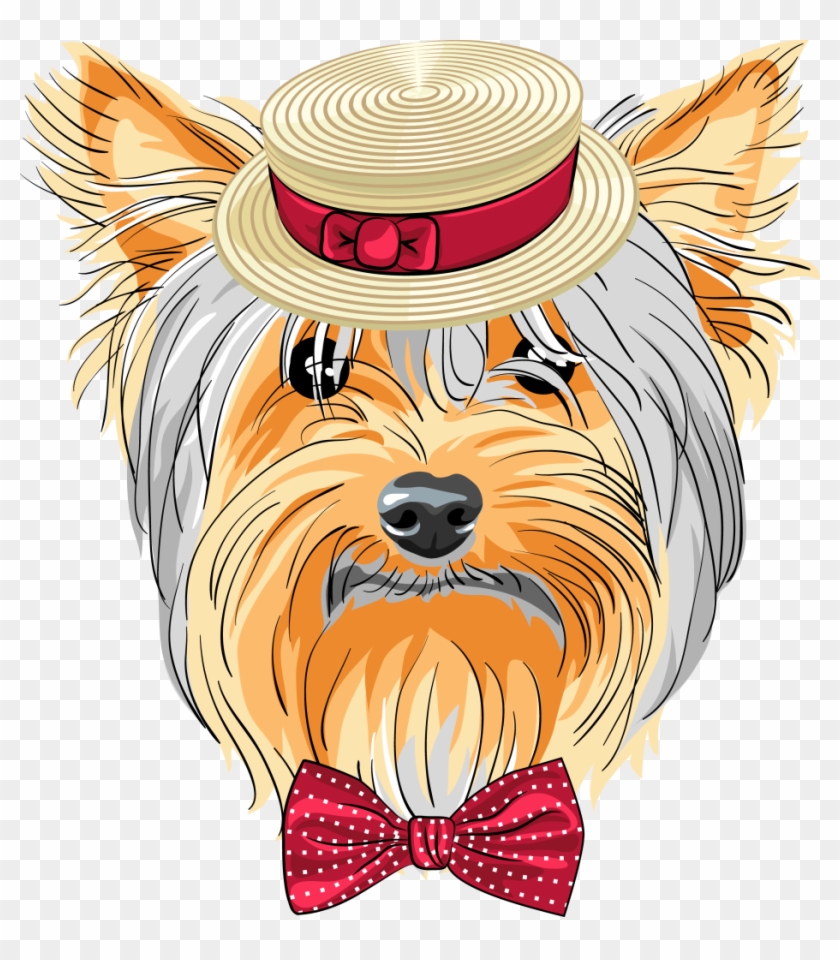 Louis Vuitton Clipart Dog - Yorkie Art Transparent Png #2485217
