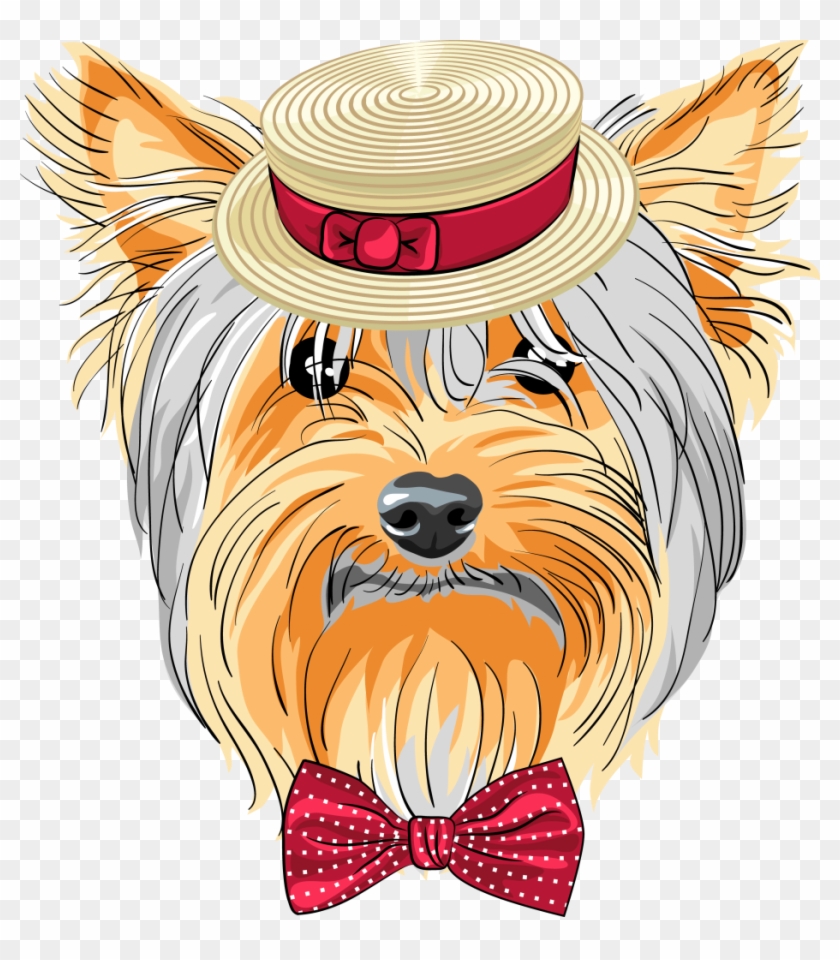 Louis Vuitton Clipart Dog - Yorkie Art Transparent Png