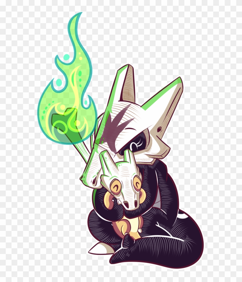 With Alola Marowak Being Ghost Type, Cubone Will Be - Alolan Marowak And Cubone Clipart