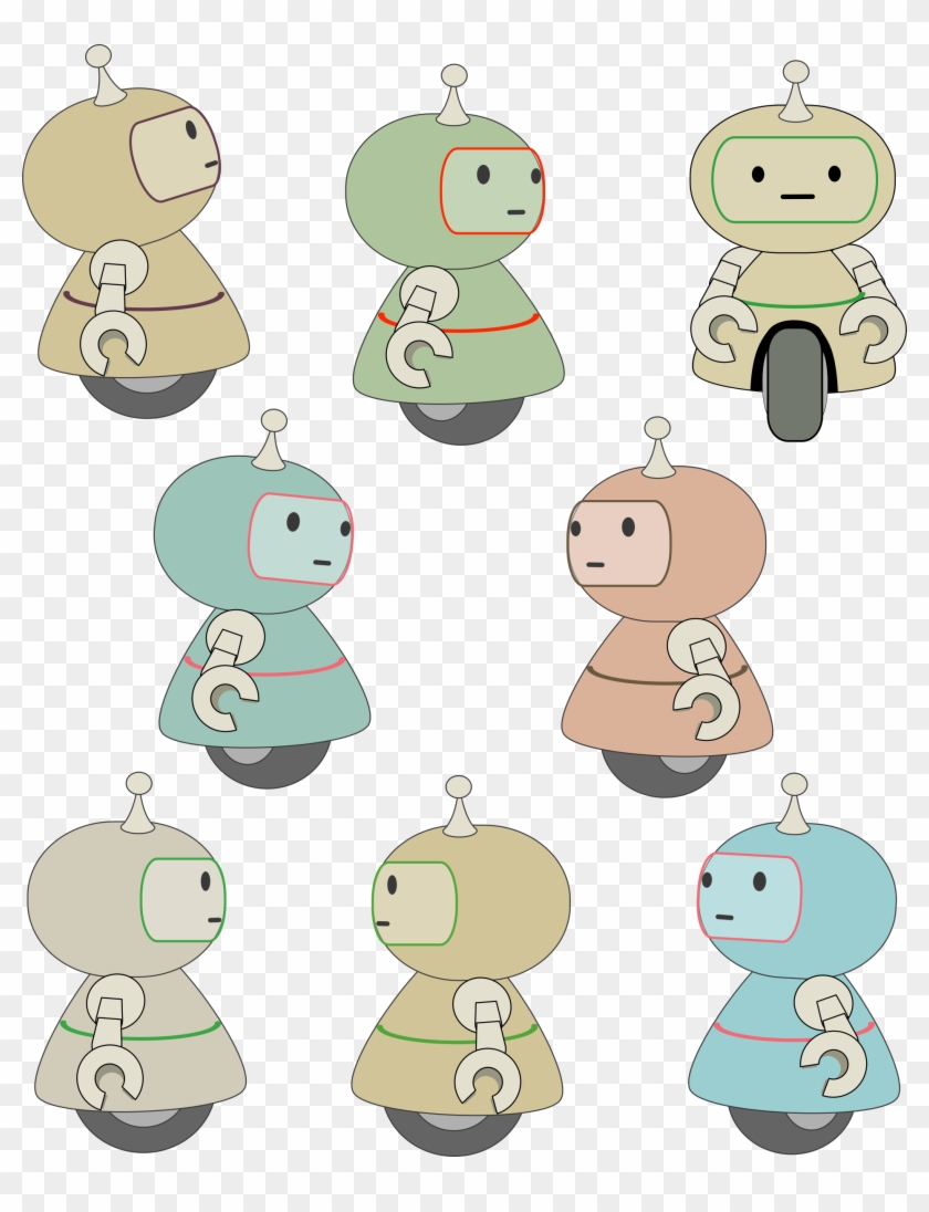 This Free Icons Png Design Of Eight Little Robots - Robot Clipart