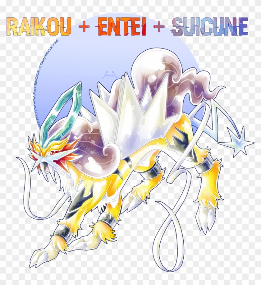 Suicune , Png Download - Raikou Suicune Entei Fusion Clipart