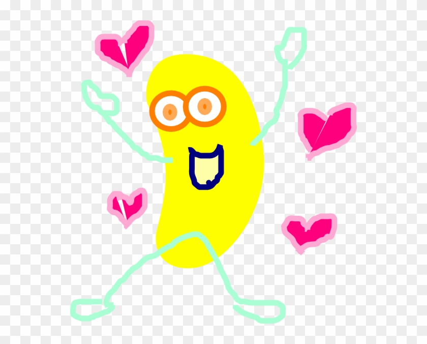 Yellow Jumping Jelly Bean Clip Art At Vector Clip Art - Transparent Cartoon Jelly Beans - Png Download #2487145
