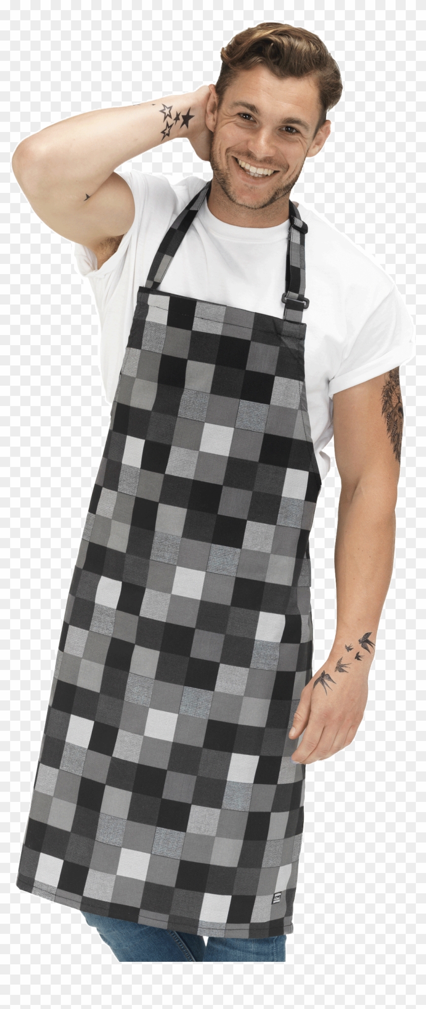 Le Chef Prep Printed Bib Aprons - Plaid Clipart