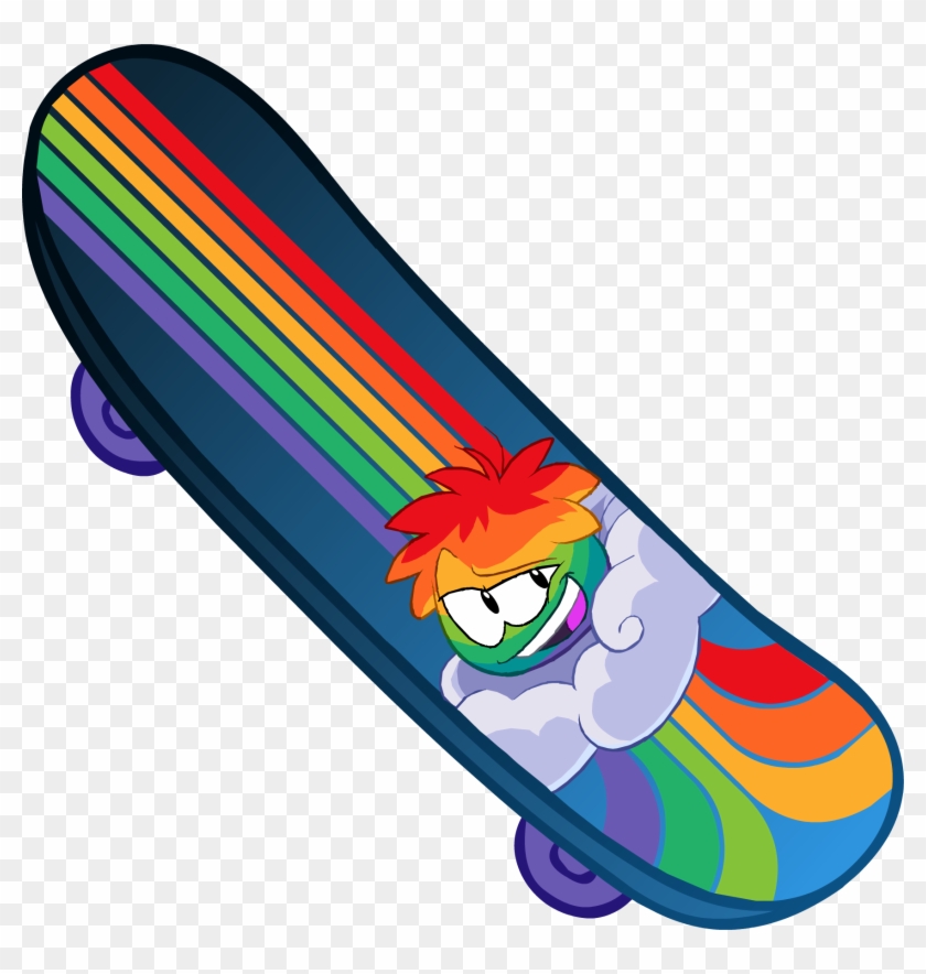 Skateboard Clipart Skater - Club Penguin Skateboard - Png Download