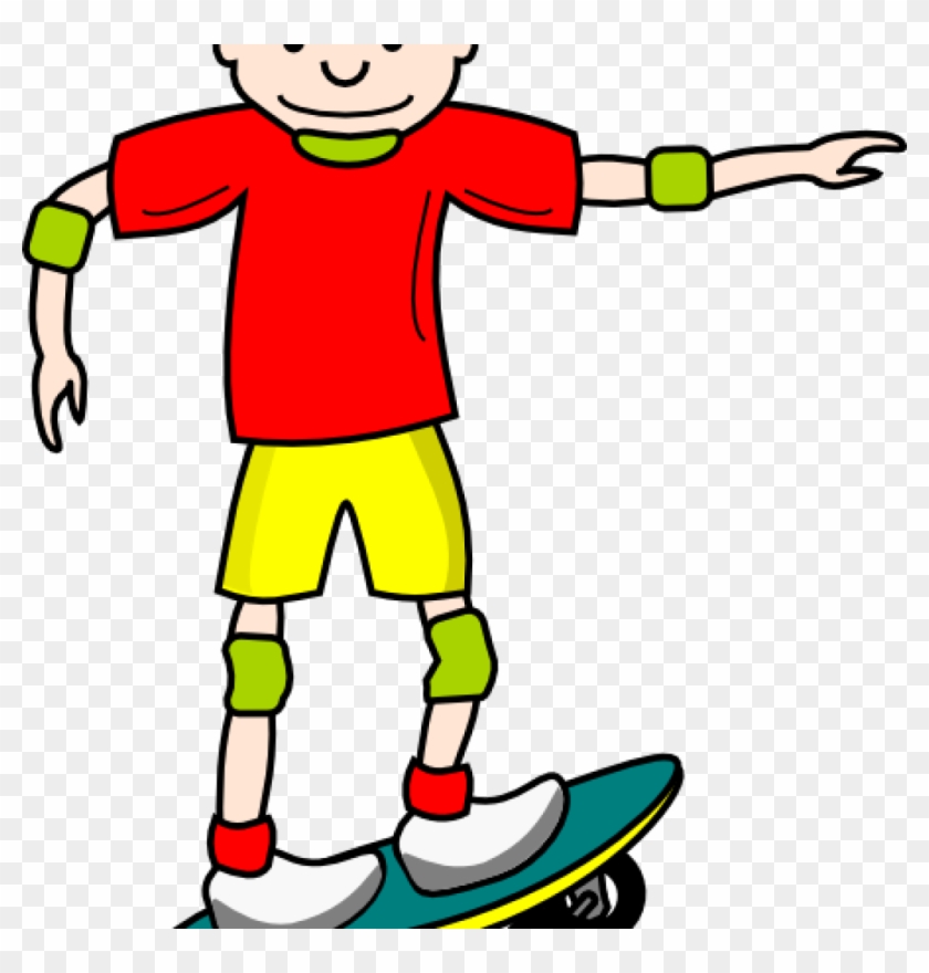 Skateboard Clipart Skateboard Clip Art At Clker Vector - Skateboard Fahren Comic - Png Download