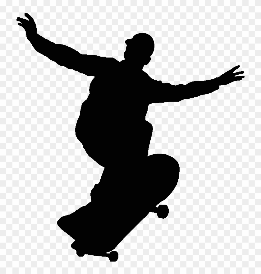 Skateboarder Silhouette Png - Skateboard Clipart Transparent Png