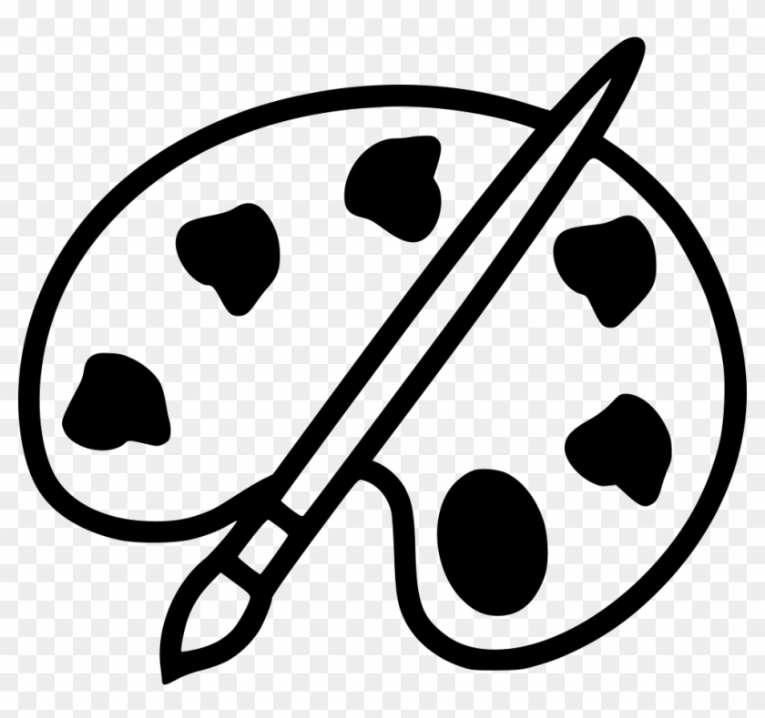 Drawing Icon Palette - Drawing Of A Paint Palette Clipart