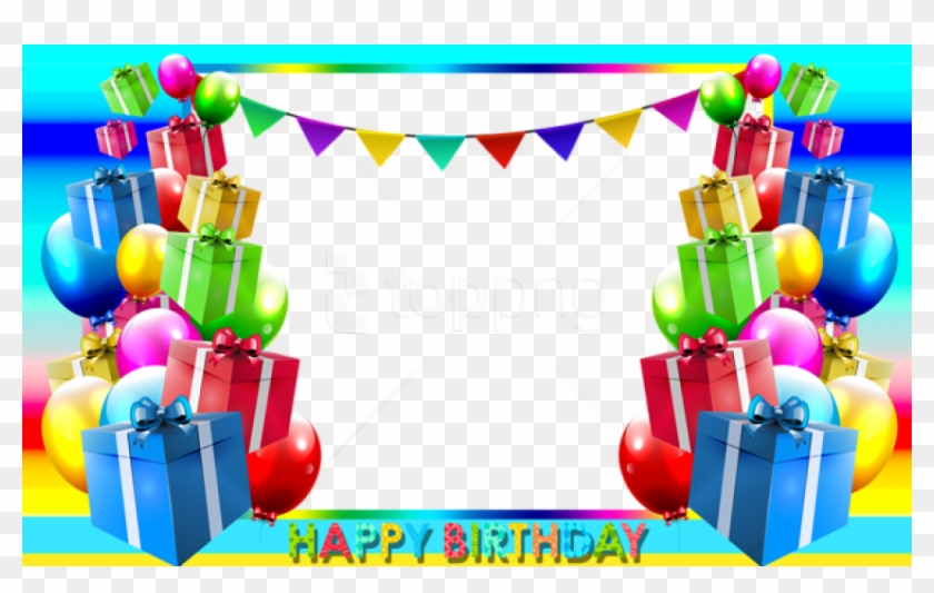 Free Png Happy Birthday Png Blue Photo Frame Background - Frame Happy Birthday Png Clipart