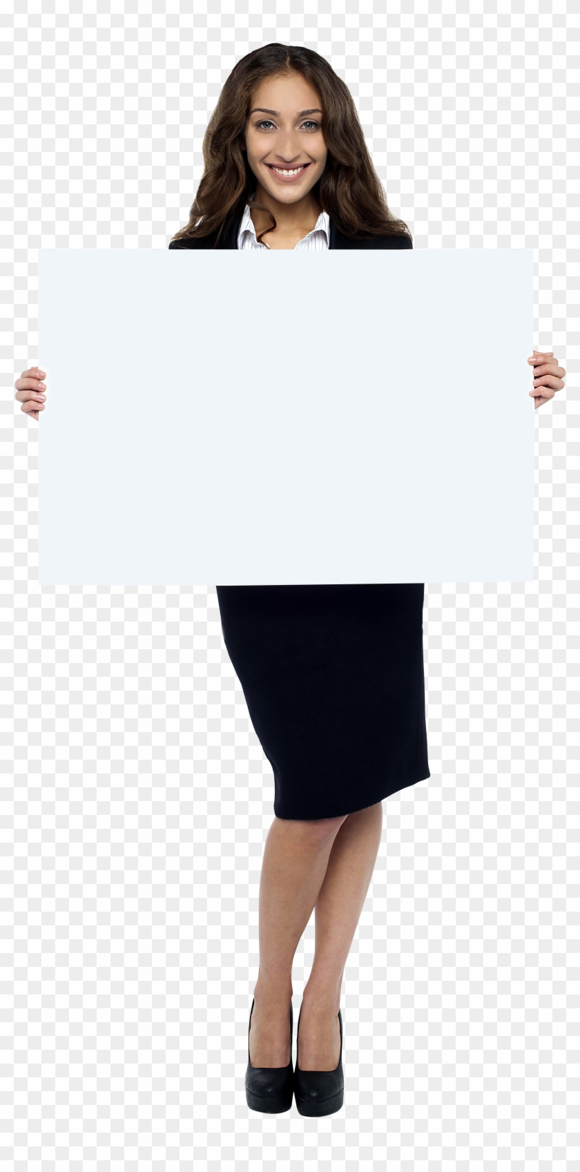 Girl Holding Banner Png Stock Photo - Women Holding A Banner Clipart