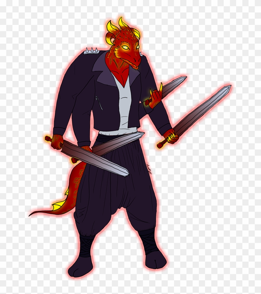 This Neon Dragonborn De Fragger Loves Metal And Is - Lady Flame Taz Clipart