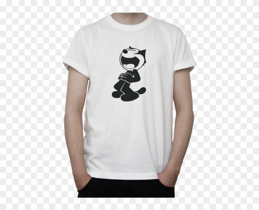 Felix The Cat Cartoon T Shirt Vintage Badass B&w Character - Silk Road Logo T Shirt Clipart #2488831