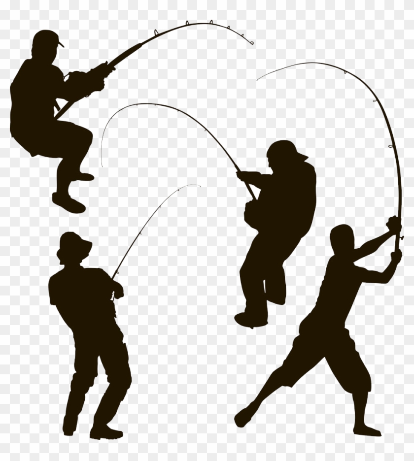 Silhouette Of Fisherman At Getdrawings - Varivas Avani Sea Bass Clipart