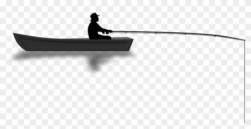 Angler Boat Fishing Water Rod Png Image - Boat Fisherman Png Clipart