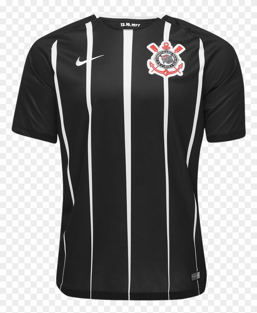 Soccer Jersey Png - Camisa Corinthians 2017 Preta Clipart