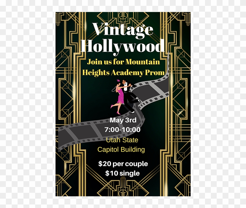 Prom 2019 Advertisement With Theme Of Old Hollywood - Poster Clipart #2491223