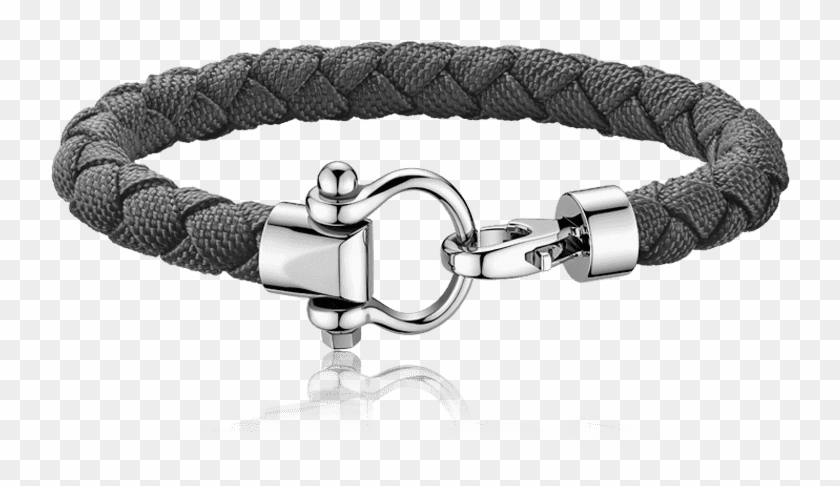 Bracelet Sailing Bracelet In Stainless Steel And Grey - Omega Sailing Bracelet Nylon Clipart #2492295